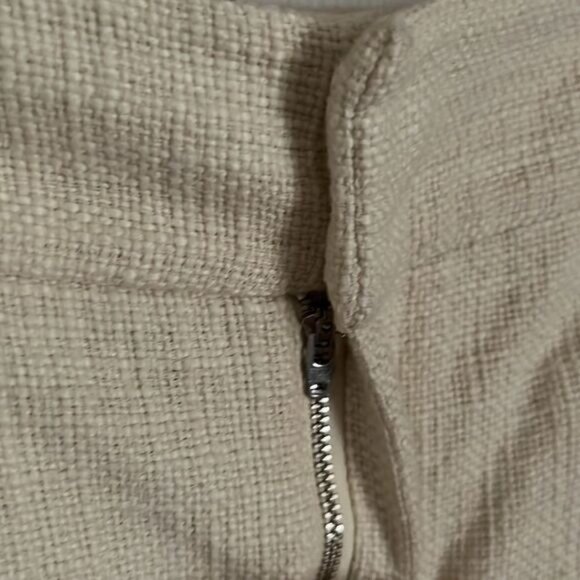 Club Monaco Cream Cotton Tweed Skirt Size 8 - Picture 3 of 11